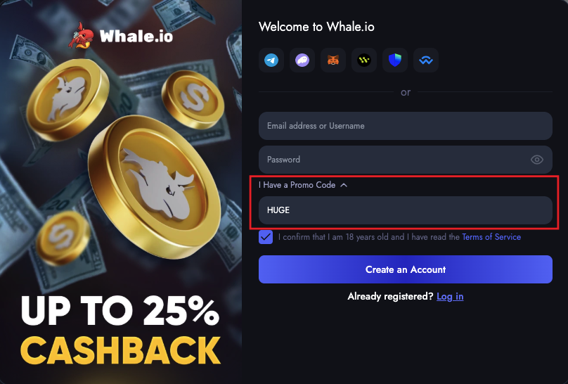Whale.io Registration